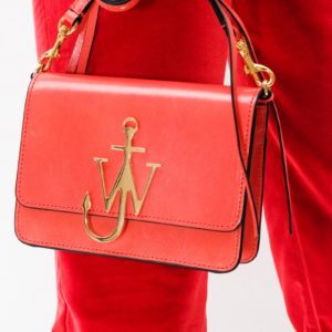red michael kors leather sling bag