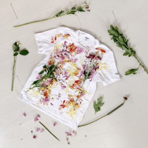 white and red floral textile